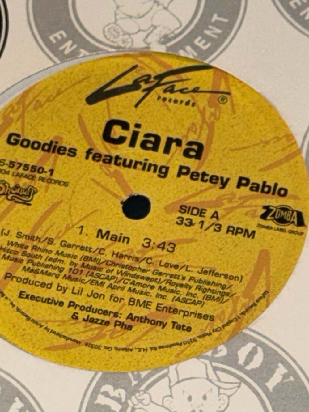 Ciara - Goodies Featuring Petey Pablo 12-inch Vinyl Record (LaFace Records, 2004